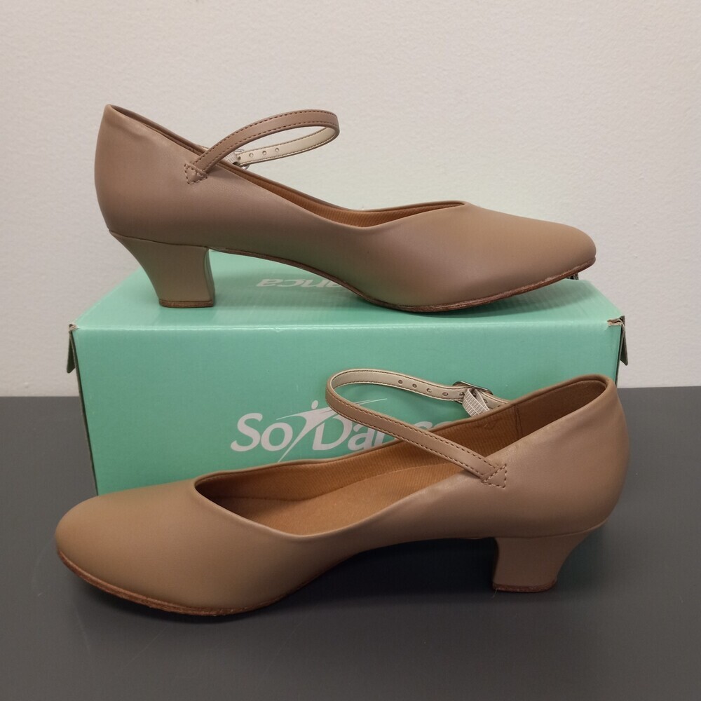 NEW....So Danca Leather Character Shoes Taupe Size 9.5